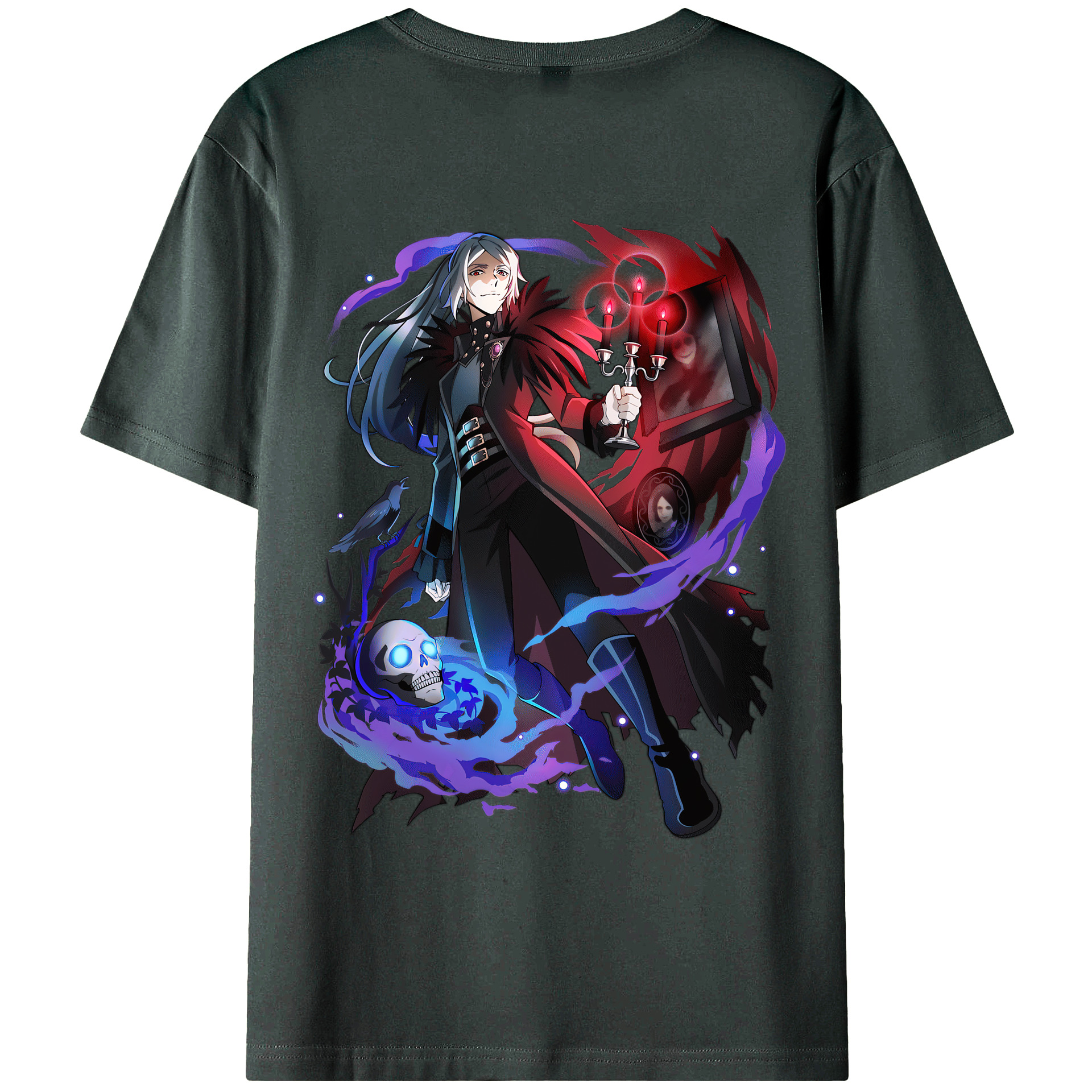 （画像用） 文豪ストレイドッグス Bungo Stray Dogs 綿100％ メンズ半袖Tシャツ（バックプリント） 通気性